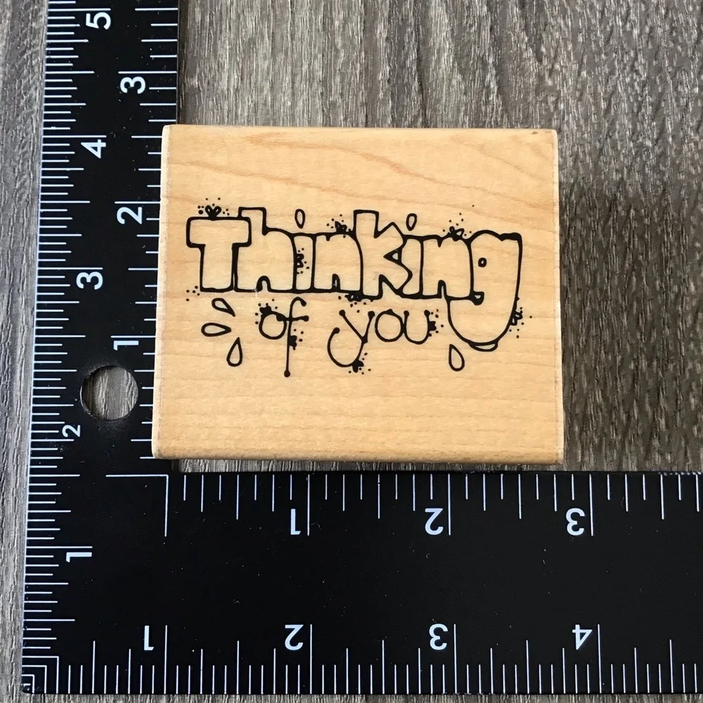 Wood Mounted Rubber Stamps Bundle of 9 Thank You Thinking of You